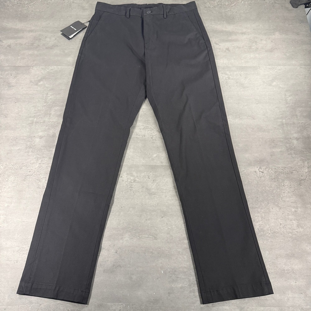 Massimo Dutti Pants Mens 31 Tapered Fit Black Stretch Chino Dress Work $130 NEW
